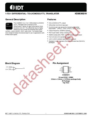 ICS83023AMILFT datasheet  